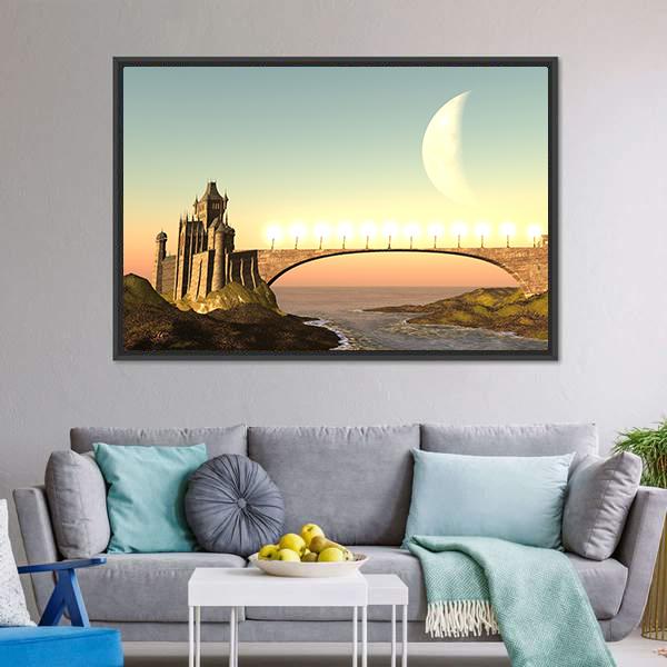 Moravian Castle Canvas Wall Art-3 Horizontal-Gallery Wrap-25" x 16"-Tiaracle