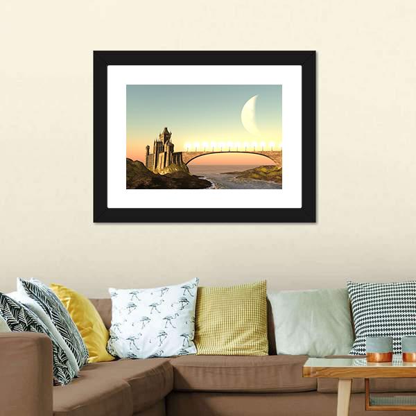 Moravian Castle Canvas Wall Art-3 Horizontal-Gallery Wrap-25" x 16"-Tiaracle