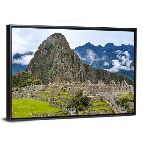 Morning At Machu Picchu Canvas Wall Art-3 Horizontal-Gallery Wrap-25" x 16"-Tiaracle