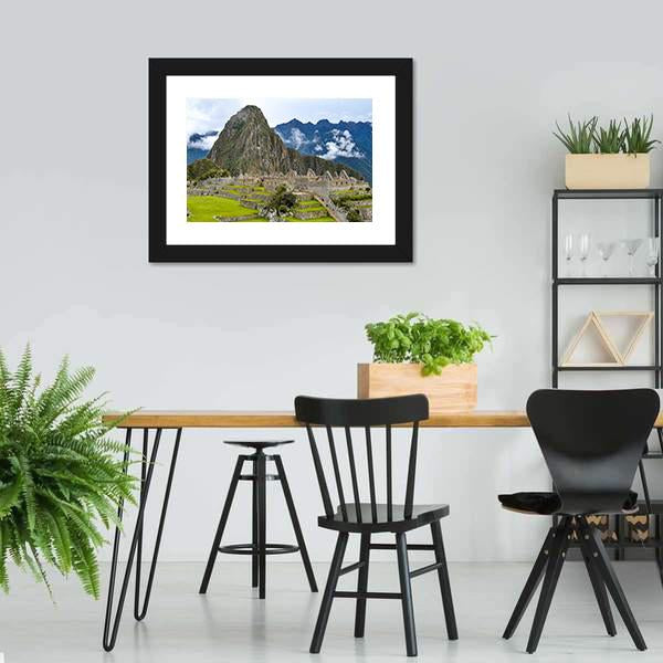 Morning At Machu Picchu Canvas Wall Art-3 Horizontal-Gallery Wrap-25" x 16"-Tiaracle