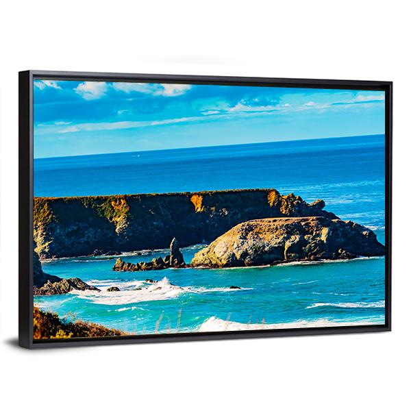 Morning In Pacific Valley Canvas Wall Art-3 Horizontal-Gallery Wrap-25" x 16"-Tiaracle