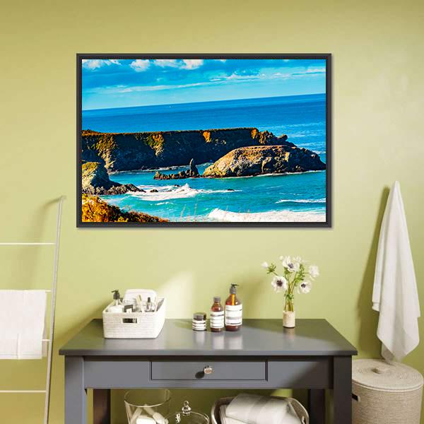 Morning In Pacific Valley Canvas Wall Art-3 Horizontal-Gallery Wrap-25" x 16"-Tiaracle