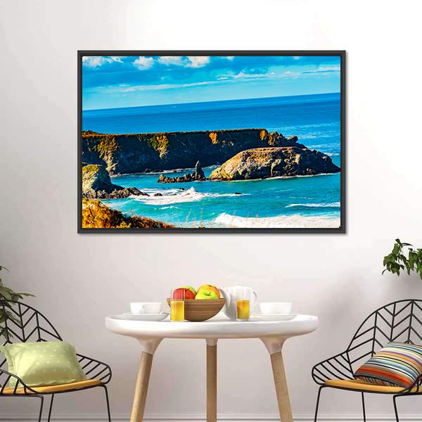 Morning In Pacific Valley Canvas Wall Art-3 Horizontal-Gallery Wrap-25" x 16"-Tiaracle