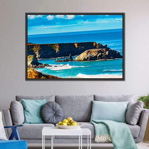 Morning In Pacific Valley Canvas Wall Art-3 Horizontal-Gallery Wrap-25" x 16"-Tiaracle