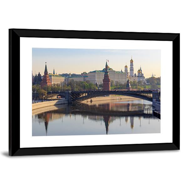 Moscow Kremlin In Spring Canvas Wall Art-3 Horizontal-Gallery Wrap-25" x 16"-Tiaracle