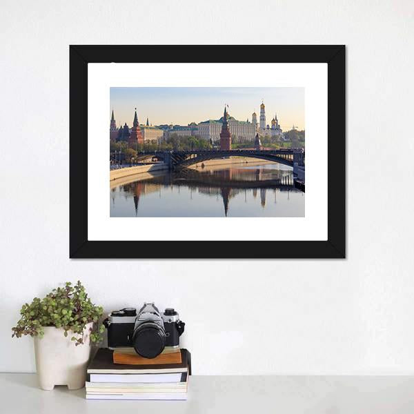 Moscow Kremlin In Spring Canvas Wall Art-3 Horizontal-Gallery Wrap-25" x 16"-Tiaracle