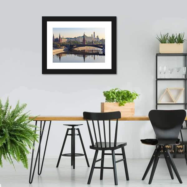 Moscow Kremlin In Spring Canvas Wall Art-3 Horizontal-Gallery Wrap-25" x 16"-Tiaracle