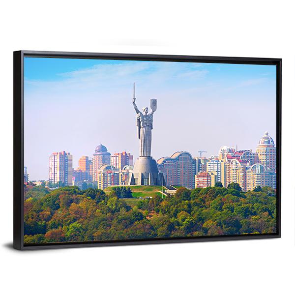 Motherland Statue In Ukraine Canvas Wall Art-3 Horizontal-Gallery Wrap-25" x 16"-Tiaracle