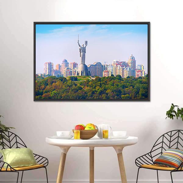 Motherland Statue In Ukraine Canvas Wall Art-3 Horizontal-Gallery Wrap-25" x 16"-Tiaracle