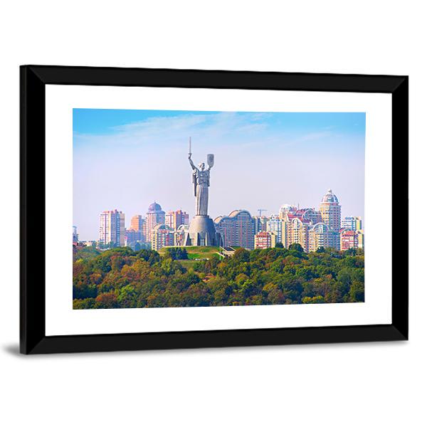 Motherland Statue In Ukraine Canvas Wall Art-3 Horizontal-Gallery Wrap-25" x 16"-Tiaracle