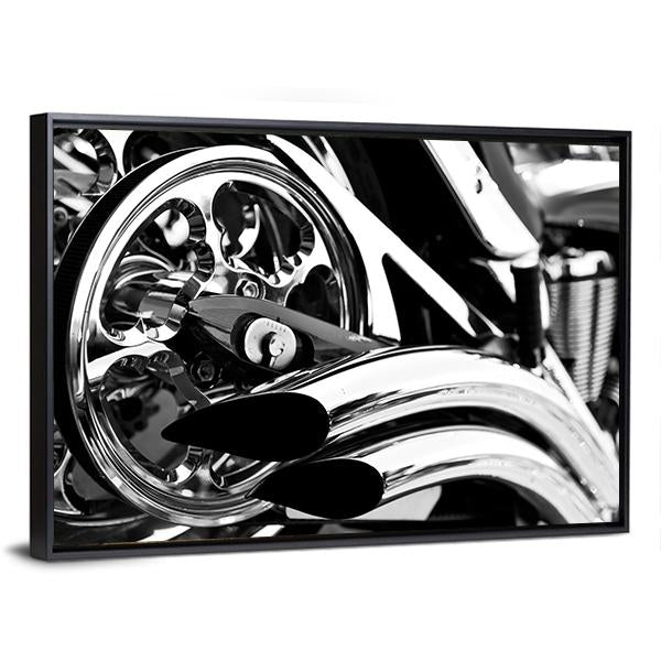 Motorbike Exhaust Pipes Canvas Wall Art-3 Horizontal-Gallery Wrap-25" x 16"-Tiaracle