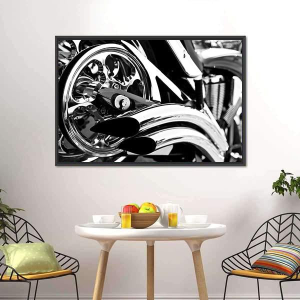 Motorbike Exhaust Pipes Canvas Wall Art-3 Horizontal-Gallery Wrap-25" x 16"-Tiaracle