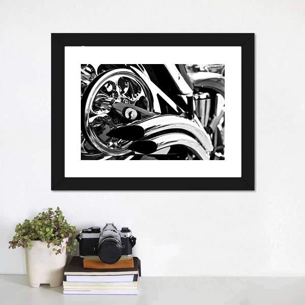 Motorbike Exhaust Pipes Canvas Wall Art-3 Horizontal-Gallery Wrap-25" x 16"-Tiaracle