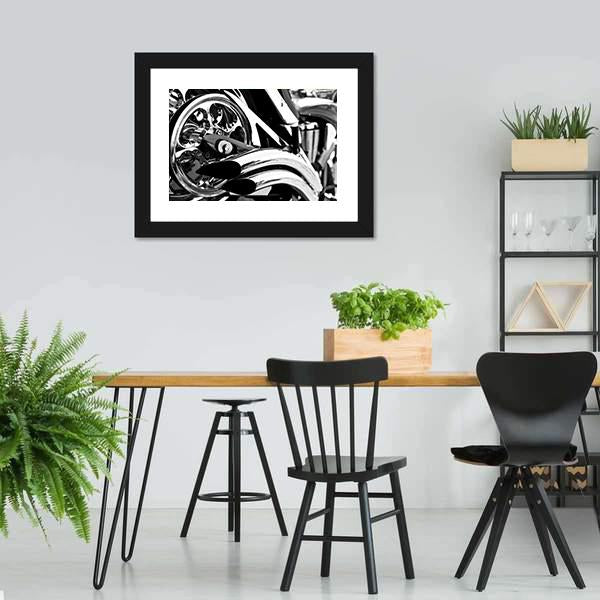 Motorbike Exhaust Pipes Canvas Wall Art-3 Horizontal-Gallery Wrap-25" x 16"-Tiaracle