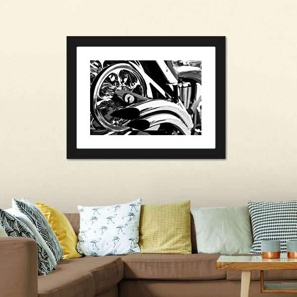 Motorbike Exhaust Pipes Canvas Wall Art-3 Horizontal-Gallery Wrap-25" x 16"-Tiaracle