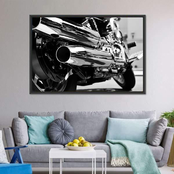 Motorcycle Canvas Wall Art-3 Horizontal-Gallery Wrap-25" x 16"-Tiaracle