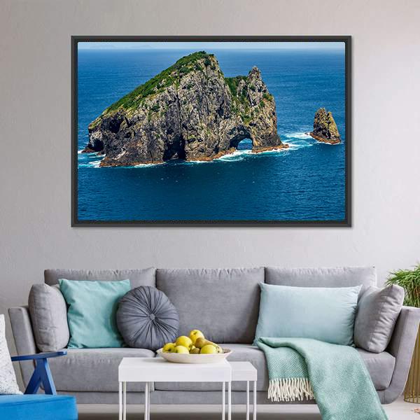 Motukokako Island Canvas Wall Art-3 Horizontal-Gallery Wrap-25" x 16"-Tiaracle