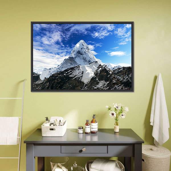 Mount Ama Dablam Canvas Wall Art-3 Horizontal-Gallery Wrap-25" x 16"-Tiaracle