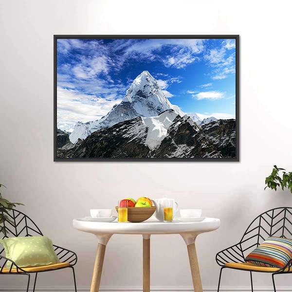 Mount Ama Dablam Canvas Wall Art-3 Horizontal-Gallery Wrap-25" x 16"-Tiaracle