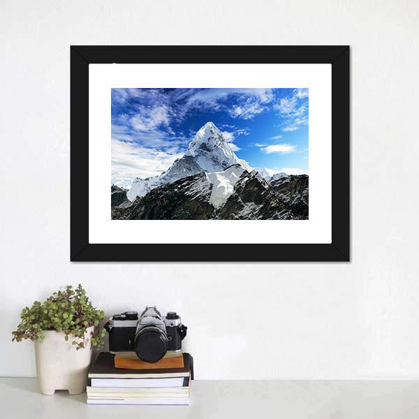 Mount Ama Dablam Canvas Wall Art-3 Horizontal-Gallery Wrap-25" x 16"-Tiaracle