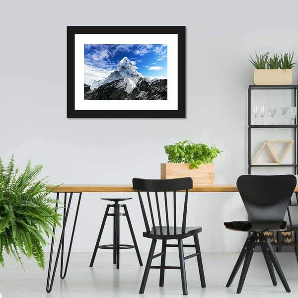 Mount Ama Dablam Canvas Wall Art-3 Horizontal-Gallery Wrap-25" x 16"-Tiaracle