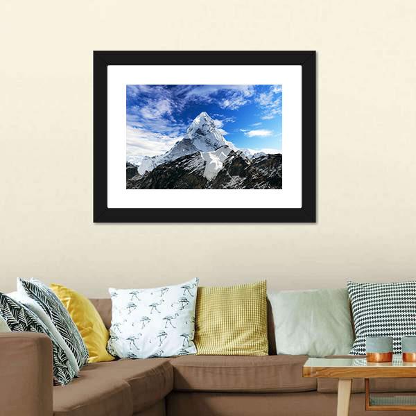 Mount Ama Dablam Canvas Wall Art-3 Horizontal-Gallery Wrap-25" x 16"-Tiaracle