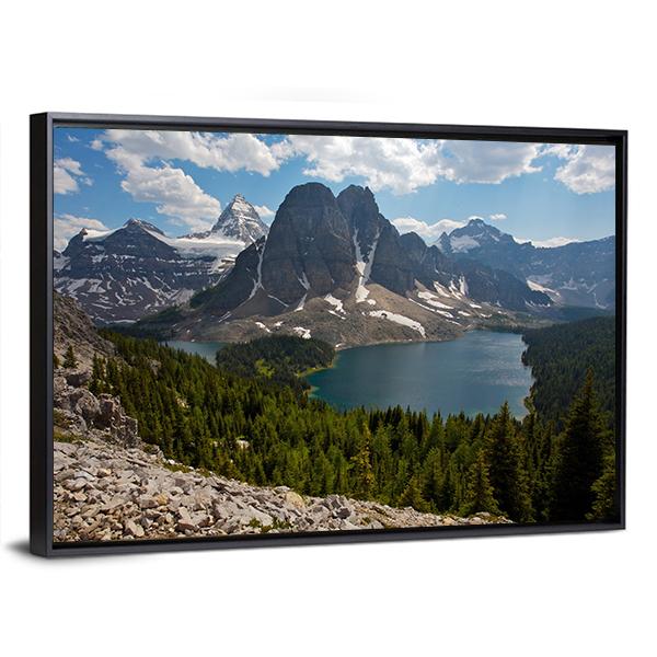 Mount Assiniboine Canada Canvas Wall Art-3 Horizontal-Gallery Wrap-25" x 16"-Tiaracle