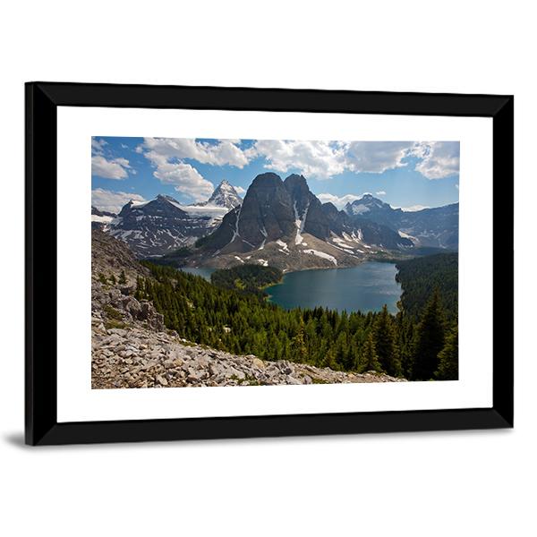 Mount Assiniboine Canada Canvas Wall Art-3 Horizontal-Gallery Wrap-25" x 16"-Tiaracle