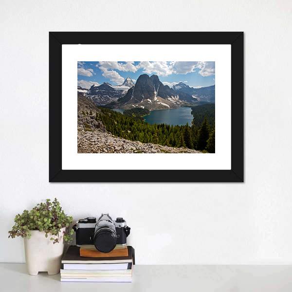 Mount Assiniboine Canada Canvas Wall Art-3 Horizontal-Gallery Wrap-25" x 16"-Tiaracle