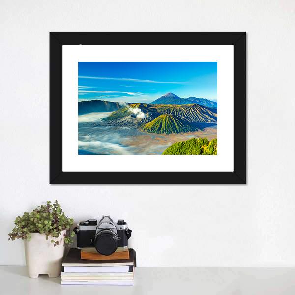 Mount Bromo At Morning Canvas Wall Art-5 Horizontal-Gallery Wrap-22" x 12"-Tiaracle