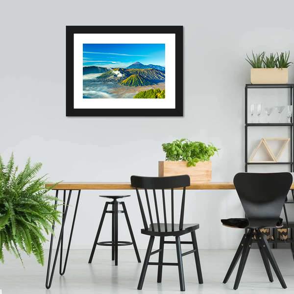 Mount Bromo At Morning Canvas Wall Art-5 Horizontal-Gallery Wrap-22" x 12"-Tiaracle