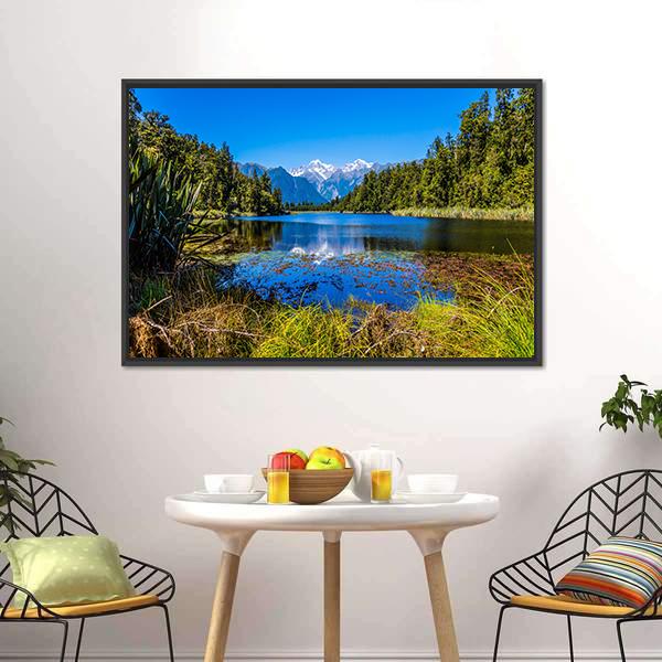 Mount Cook From Lake Canvas Wall Art-3 Horizontal-Gallery Wrap-25" x 16"-Tiaracle
