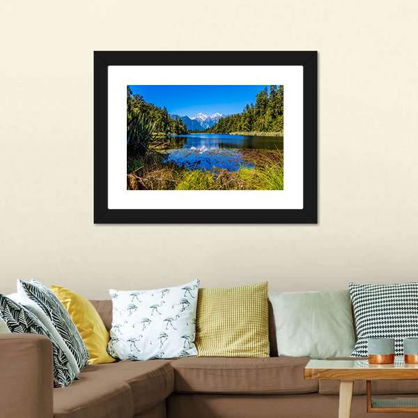 Mount Cook From Lake Canvas Wall Art-3 Horizontal-Gallery Wrap-25" x 16"-Tiaracle