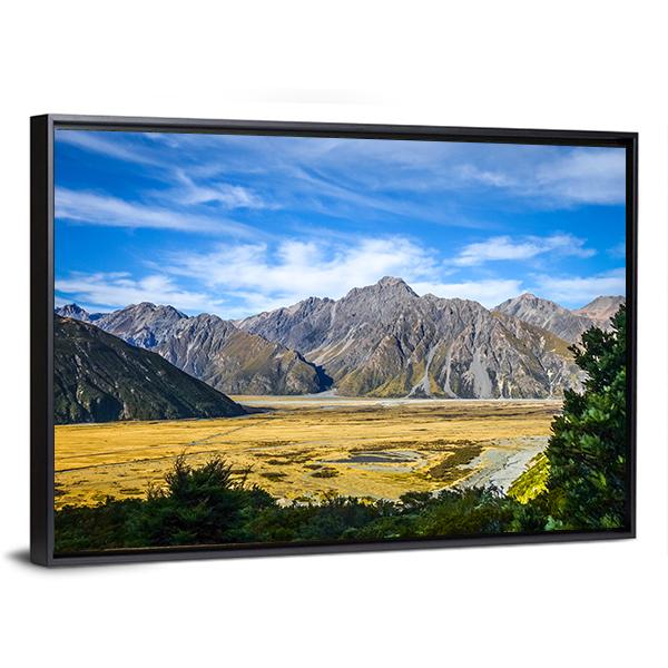 Mount Cook Landscape Canvas Wall Art-3 Horizontal-Gallery Wrap-25" x 16"-Tiaracle