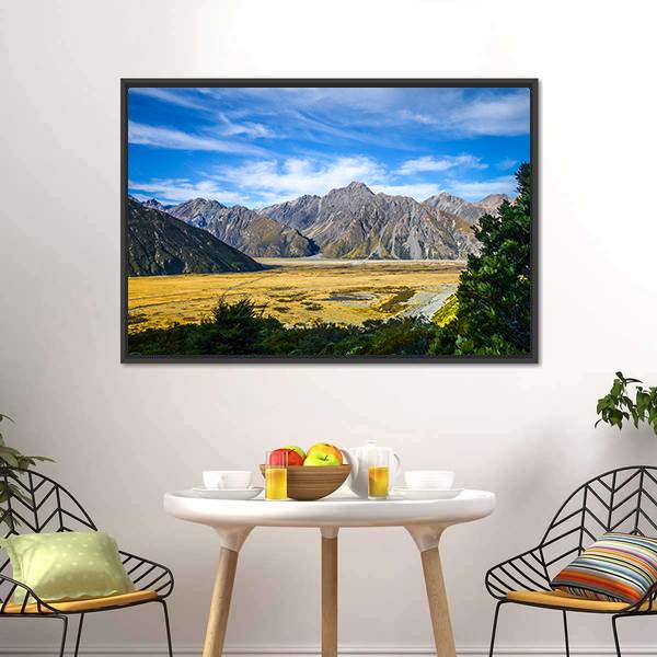 Mount Cook Landscape Canvas Wall Art-3 Horizontal-Gallery Wrap-25" x 16"-Tiaracle