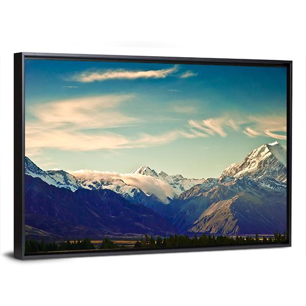 Mount Cook National Park Canvas Wall Art-3 Horizontal-Gallery Wrap-25" x 16"-Tiaracle