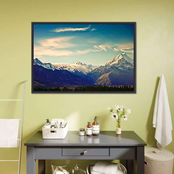Mount Cook National Park Canvas Wall Art-3 Horizontal-Gallery Wrap-25" x 16"-Tiaracle