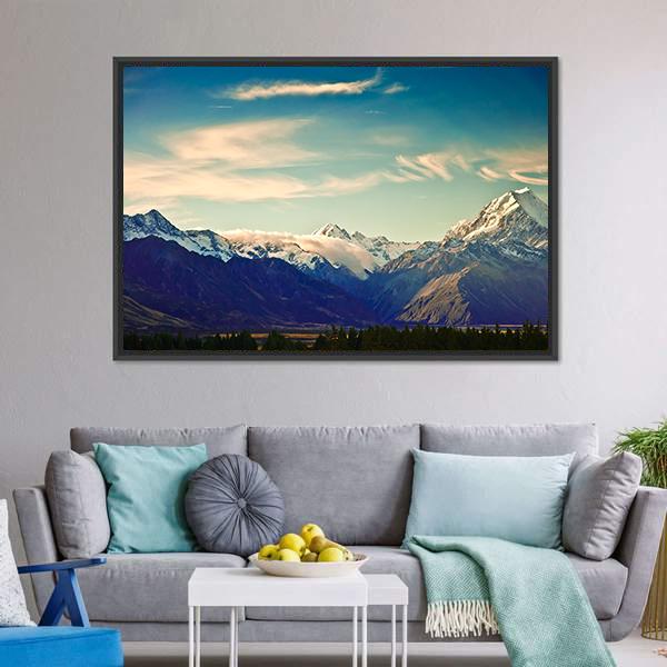 Mount Cook National Park Canvas Wall Art-3 Horizontal-Gallery Wrap-25" x 16"-Tiaracle