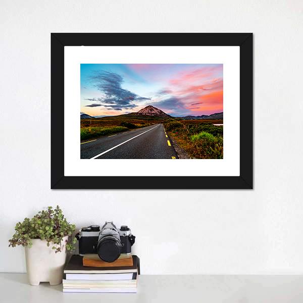 Mount Errigal At Sunset Canvas Wall Art-3 Horizontal-Gallery Wrap-25" x 16"-Tiaracle