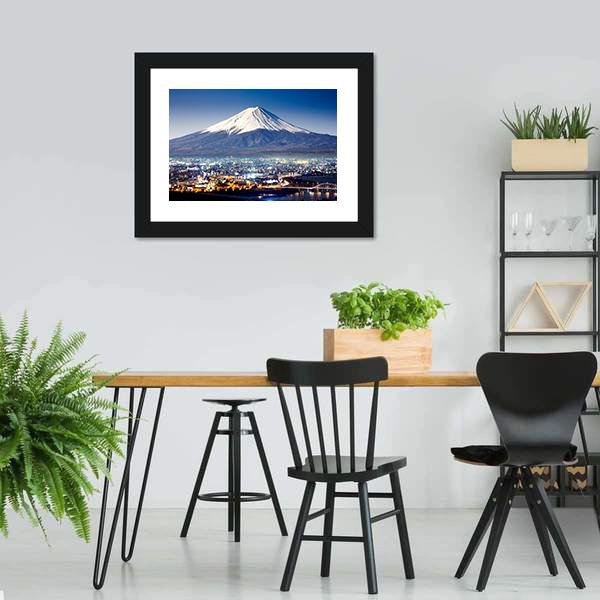 Mount Fuji From City Canvas Wall Art-3 Horizontal-Gallery Wrap-25" x 16"-Tiaracle