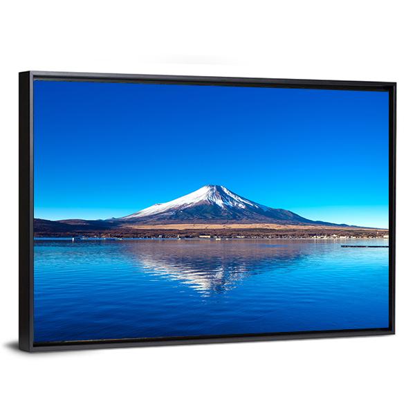 Mount Fuji & Lake Yamanaka Canvas Wall Art-3 Horizontal-Gallery Wrap-25" x 16"-Tiaracle
