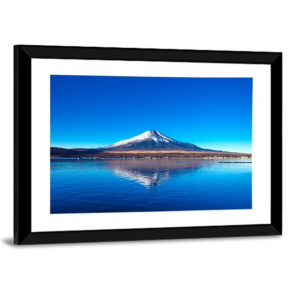 Mount Fuji & Lake Yamanaka Canvas Wall Art-3 Horizontal-Gallery Wrap-25" x 16"-Tiaracle