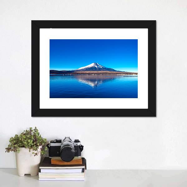 Mount Fuji & Lake Yamanaka Canvas Wall Art-3 Horizontal-Gallery Wrap-25" x 16"-Tiaracle