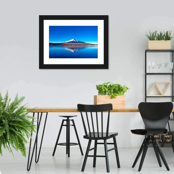 Mount Fuji & Lake Yamanaka Canvas Wall Art-3 Horizontal-Gallery Wrap-25" x 16"-Tiaracle