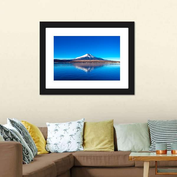Mount Fuji & Lake Yamanaka Canvas Wall Art-3 Horizontal-Gallery Wrap-25" x 16"-Tiaracle