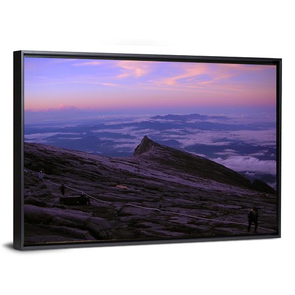 Mount Kinabalu During Dawn Canvas Wall Art-3 Horizontal-Gallery Wrap-25" x 16"-Tiaracle