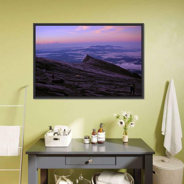Mount Kinabalu During Dawn Canvas Wall Art-3 Horizontal-Gallery Wrap-25" x 16"-Tiaracle