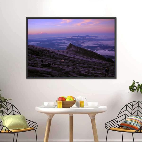 Mount Kinabalu During Dawn Canvas Wall Art-3 Horizontal-Gallery Wrap-25" x 16"-Tiaracle