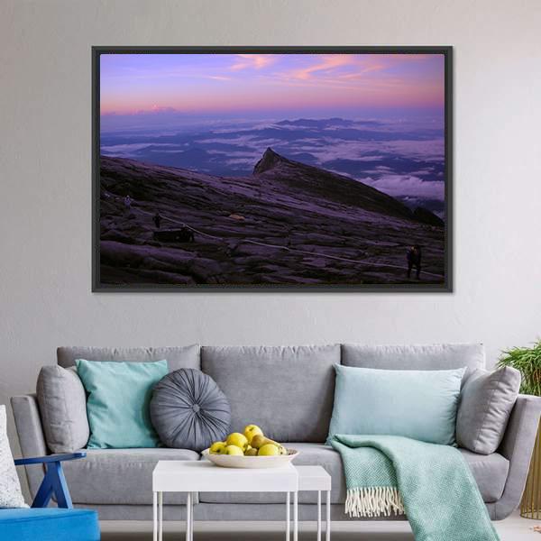 Mount Kinabalu During Dawn Canvas Wall Art-3 Horizontal-Gallery Wrap-25" x 16"-Tiaracle