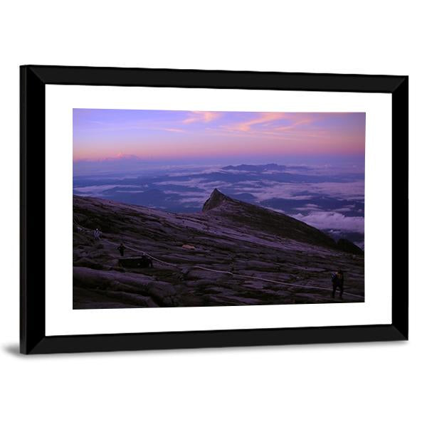 Mount Kinabalu During Dawn Canvas Wall Art-3 Horizontal-Gallery Wrap-25" x 16"-Tiaracle